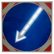 Светодиодный знак 4.2.2 «Объезд препятствия слева» (800х800 мм)